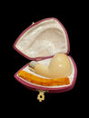 Pipa LUBINSKI Meerschaum in schiuma di mare Bent Apple Liscia Affumicata con ghiera in argento