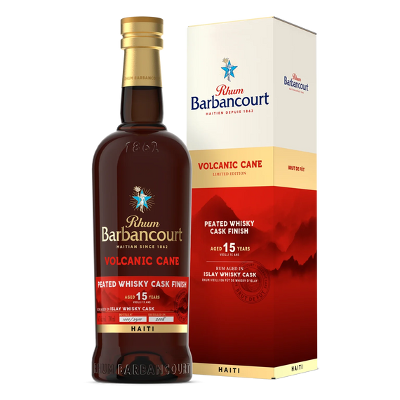 Rum Barbancourt volcanic cane 15 y.o. peated wiskey cask finish Limited Edition
