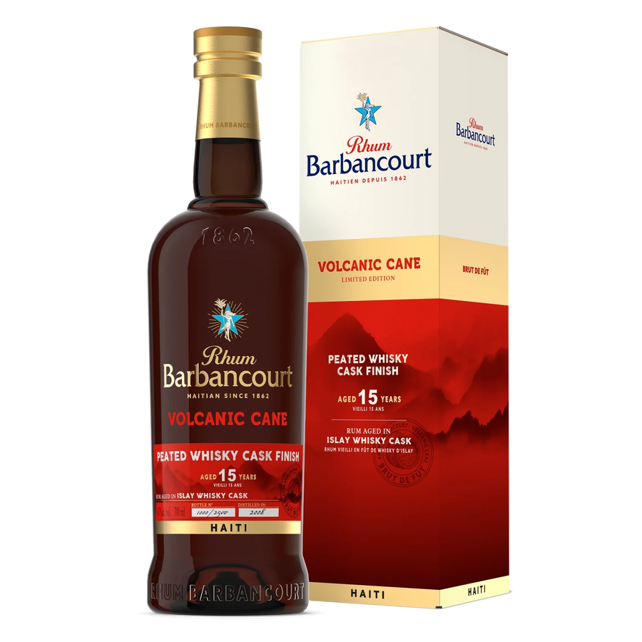 Rum Barbancourt volcanic cane 15 y.o. peated wiskey cask finish Limited Edition