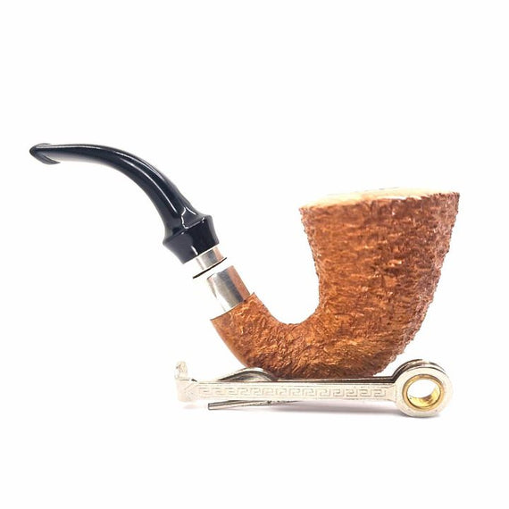 Brebbia Pipe Calabash First 1997 Rocciata Chiara 9mm o adattatore Rim Liscio