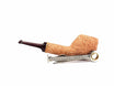 G. Penzo Pipe Natural sandblasted Acorn Briar Boxwood ring cumberland stem