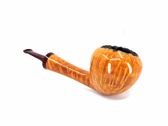 G. Penzo Pipe Smooth flamed Fig Briar cumberland stem