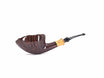 G. Penzo Pipe Smooth flamed Free Form Briar Boxwood inlay vulcanite stem