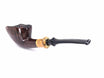 G. Penzo Pipe Smooth flamed Free Form Briar Boxwood inlay vulcanite stem