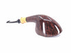 G. Penzo Pipe Smooth flamed Free Form Briar Boxwood inlay vulcanite stem