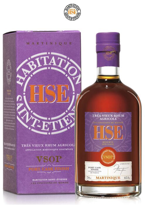 HSE RHUM AGRICOLE -TRES VIEUX HSE VSOP PORT CASK - c.a.