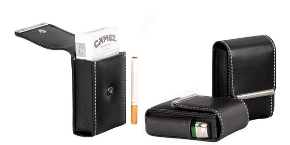 Portapacchetto e accendino Lubinsky nappa per sigarette normali