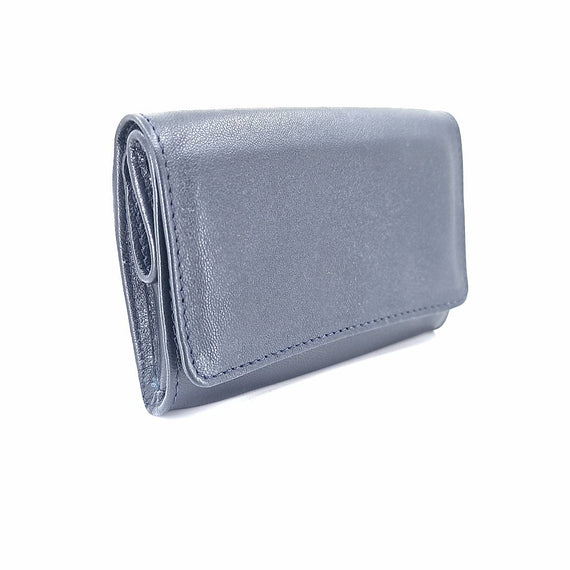Nuovo Portatabacco Piccolo Floppy in pelle blu Notte