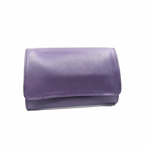 Nuovo Portatabacco Piccolo Floppy in pelle Viola