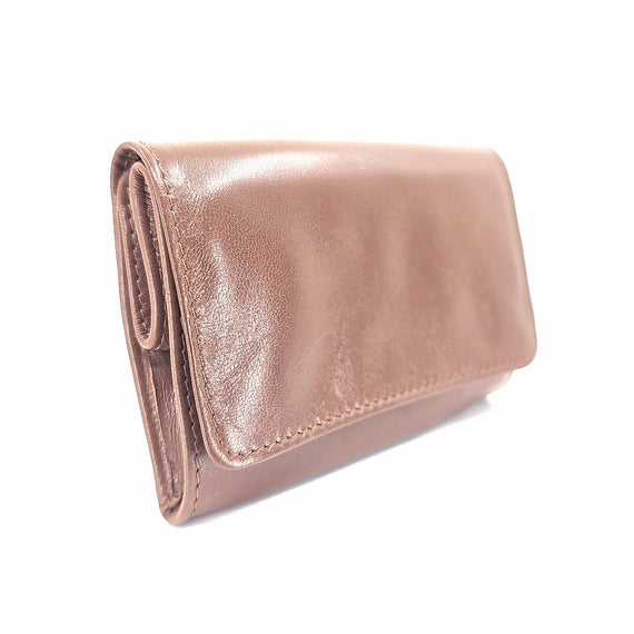 Nuovo Portatabacco Piccolo Floppy in pelle ingrassata Marrone