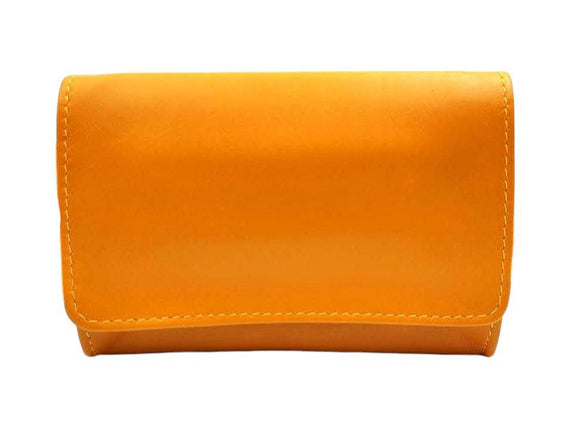 Nuovo Portatabacco Piccolo Floppy in pelle Senape