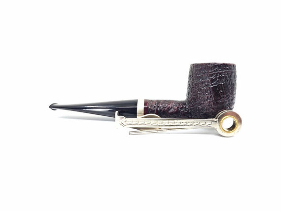 PIPA IL CEPPO BILLIARD SABBIATA CON GHIERA IN ARGENTO GR. 1