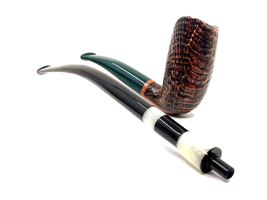 PIPA PARONELLI PIPE IN RADICA CHURCHWARDEN SABBIATA Doppio Bocchino