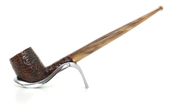 PIPE SAVINELLI GINGER'S FAVORITE RUSTICATED BROWN 104 BILLIARD CHURCHWARDEN