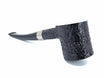 Pipa Alfred Dunhill Shell Briar Gr 4 Poker Quaint Silver Engine Turned Surface Band 10 mm