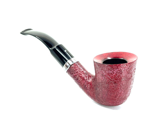 Alfred Dunhill the white spot pipe BUBYBARK 4214 BENT DUBLIN Sandblasted