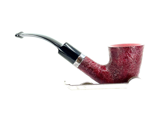 Alfred Dunhill the white spot pipe BUBYBARK 4214 BENT DUBLIN Sandblasted
