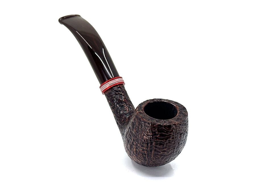 Brebbia Logo 6222 pipe sandblasted with anodized and engraved aluminum ring