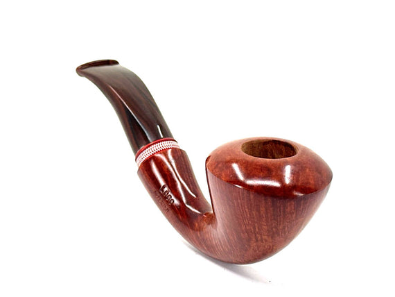 Pipa Brebbia Logo Selected 6023 liscia con ghiera in alluminio anodizzata e incisa