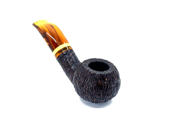 Pipe Brebbia Ninja 602 sandblasted combed bent apple pot 9mm filter or reducer