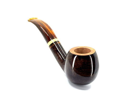 Pipa Brebbia Ninja noce liscia bent apple filtro 9mm o riduttore