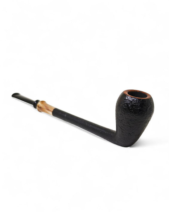 Pipa Brentegani Bulldog super long shank Sabbiata con innesto in corno