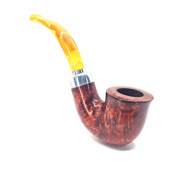 Kit Prima pipa Pipa Floppy Irish Selection Calabash Liscia Ghiera in Alpaca