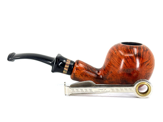 Pipa Floppy Semi Apple Bent Rossa Danish Explosion Hand Made in Italy