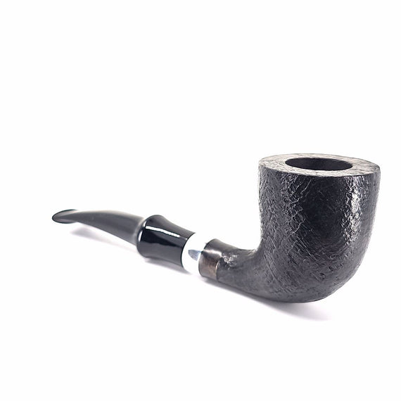 Sandblasted Floppy Semi Bent Dublin Pipe with Alpaca Ring