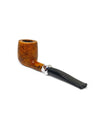Floppy Winter Series Billiard Sandblasted Pipe with Alpaca Ferrule - 3mm Handcrafted Straight Pipe