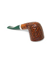 Floppy Winter Series Semi-Bent Dublin Pipe, Rusticated with Alpaca Ring - Handcrafted Semi-Bent Pipe