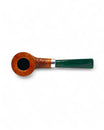 Floppy Winter Series Semi-Bent Dublin Pipe, Rusticated with Alpaca Ring - Handcrafted Semi-Bent Pipe