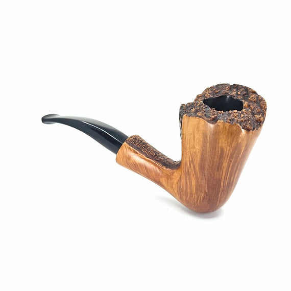 Pipa Floppy handmade freehand rim rusticato semi sabbiata