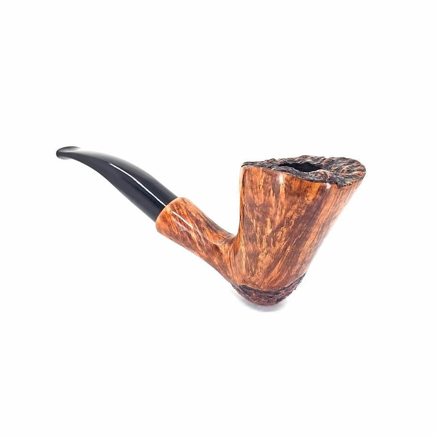 Pipa Floppy handmade freehand rim rusticato semi sabbiata