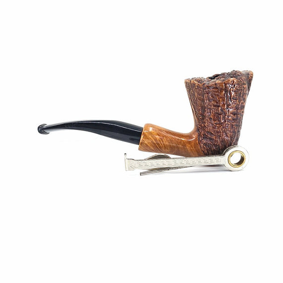 Pipa Floppy handmade freehand rim rusticato semi sabbiata