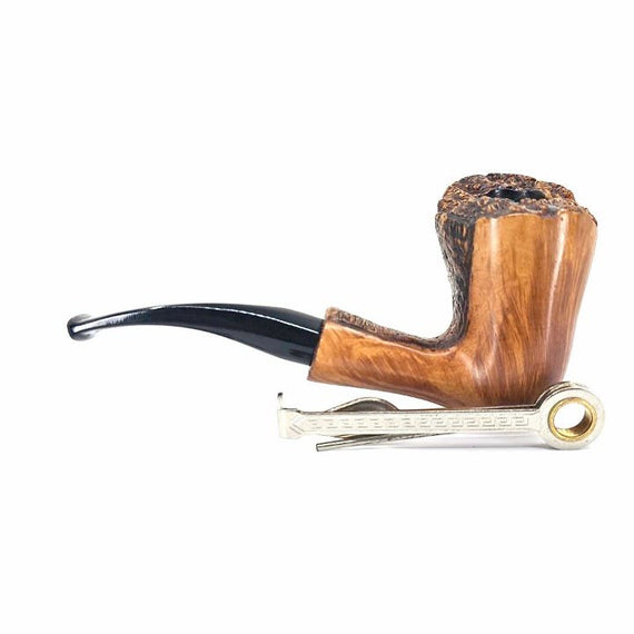 Pipa Floppy handmade freehand rim rusticato semi sabbiata