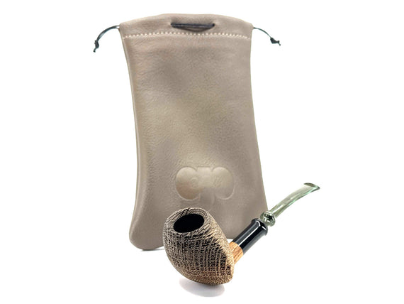 Pipa G. Penzo Pipe Bog Oak Free Form Buffalo Horn Inlay Cumberland