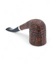 Pipa Il ceppo sabbiata marrone bent con ghiera in argento gr 1
