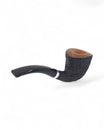 Pipa Il ceppo sabbiata marrone bent dublin con ghiera in argento gr.1