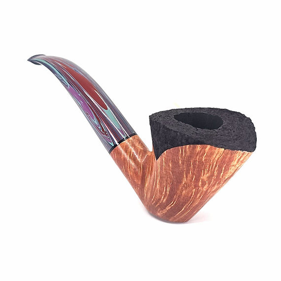Pipa Paronelli Semi sabbiata Dublin  con Bocchino hand cut in cumberland Viola