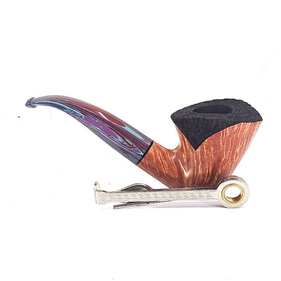 Pipa Paronelli Semi sabbiata Dublin  con Bocchino hand cut in cumberland Viola