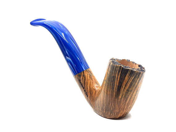 Pipa Paronelli Piuma Liscia Bent Bocchino Blu
