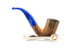Paronelli Piuma Smooth Bent Pipe with Blue Mouthpiece
