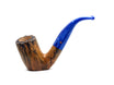 Paronelli Piuma Smooth Bent Pipe with Blue Mouthpiece
