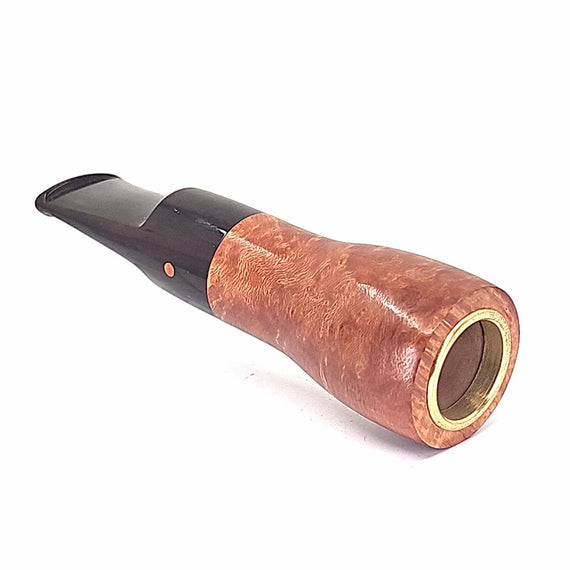 Pipa Paronelli Spinnline Reverse Calabash Liscia Bocchino a sella Marrone