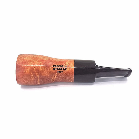 Pipa Paronelli Spinnline Reverse Calabash Liscia Bocchino a sella Marrone