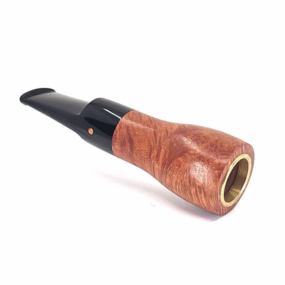 Pipa Paronelli Spinnline Reverse Calabash Liscia Bocchino a sella Nero