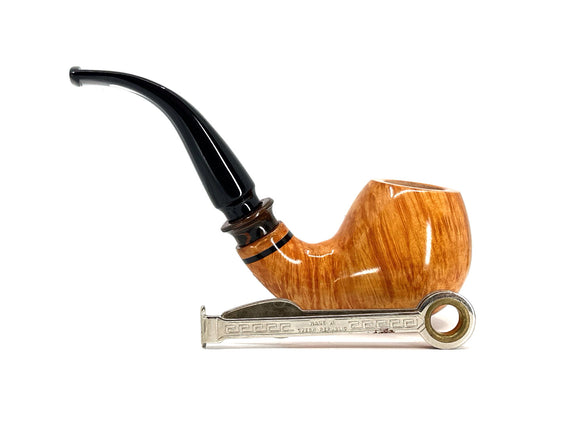 Pipa Pascucci Liscia (PIII) P3 Bent Apple con innesto in Metacrilato marrone