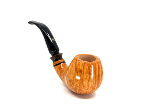 Pipa Pascucci Liscia (PIII) P3 Bent Apple con innesto in Metacrilato marrone