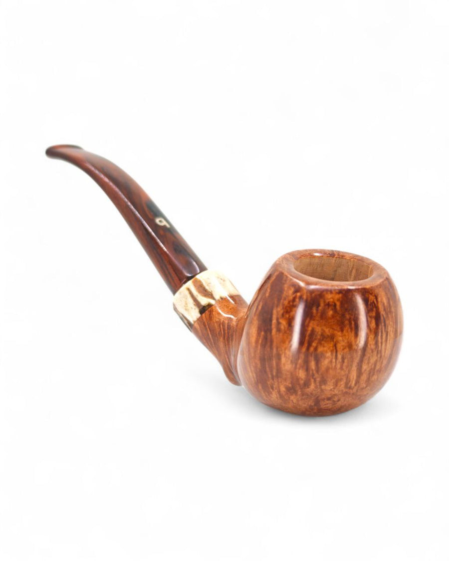 Pipa Pascucci Liscia (PII) P2 Bent Apple con Con Bocchino Marrone